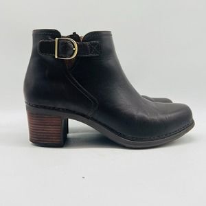 Dansko Boots Womens 40 US 9 10 Brown Leather Ankle Booties Comfort Shoes